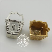 Cestas de oro y plata, decoración personalizada (GZHY-BJ-010)