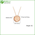 Conception simple bouton pendentif en acier inoxydable