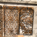 Laser Cutting Corten Lamp With Solar LED Lighting