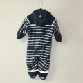 Blue Hooded PU Stripe Conjoined Raincoat/Overall for Children