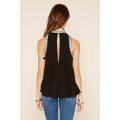 Bordado Nacional Back Slit sin mangas Tops