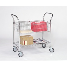 Chrome Metal Office Basket Cart Rack for Sundries Storage (TR904590A2CW)