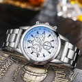 Quartz Chronograph Nevanless Steel Watches для мужчин