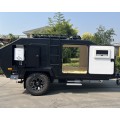 Off road camper trailers with heating system