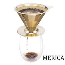 Golden Stainless Steel Paperless Coffee Dripper