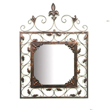 Rusty Square Metal Mirror Craft para decoração de casa
