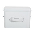 Metal White Medicine First Aid Kit Storage Canister