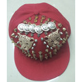Colorful red acrylic flat brim rivet hip-hop snapback cap hat cheap
