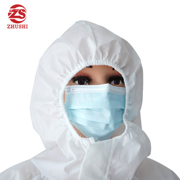 SMS branco CoverAll com capuz