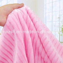 Bright Silk Striped Coral Fleece for Office