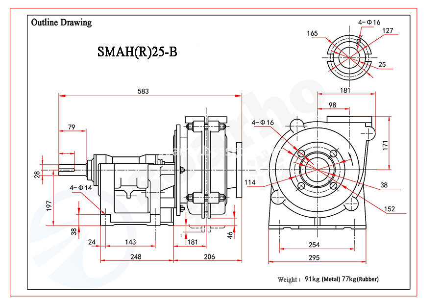 SMAH(R)25-B outline drawing