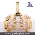 Gold Candy Jar, Стеклянный сахарный горшок в упаковке цвета Box (GB1802S-DN)