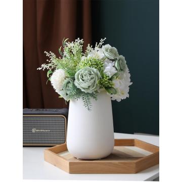 Modern white ceramics small vase