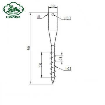 Hot dipped galvanized self metal ground screw