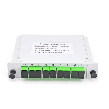 Excellent Quality 1x8 SC/APC Cassette type PLC Splitter