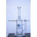 Wholesale Borosilicate Glass Water Pipe Smoking Pipe with Fish-Shaped Perc