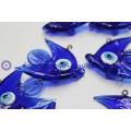 Glass Evil Eye Fish Good Luck Charms with Evil Eye