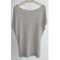 Pure Color Round Neck Pullover Pullover für Damen