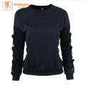 Women's Long Sleeve Arm Bow Decorative Pullover Sweatshirt