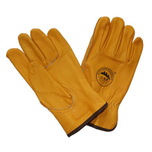 Golden Cow Grain Leather Safety Drivers Luvas