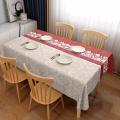 linen style polyester pvc table cloths