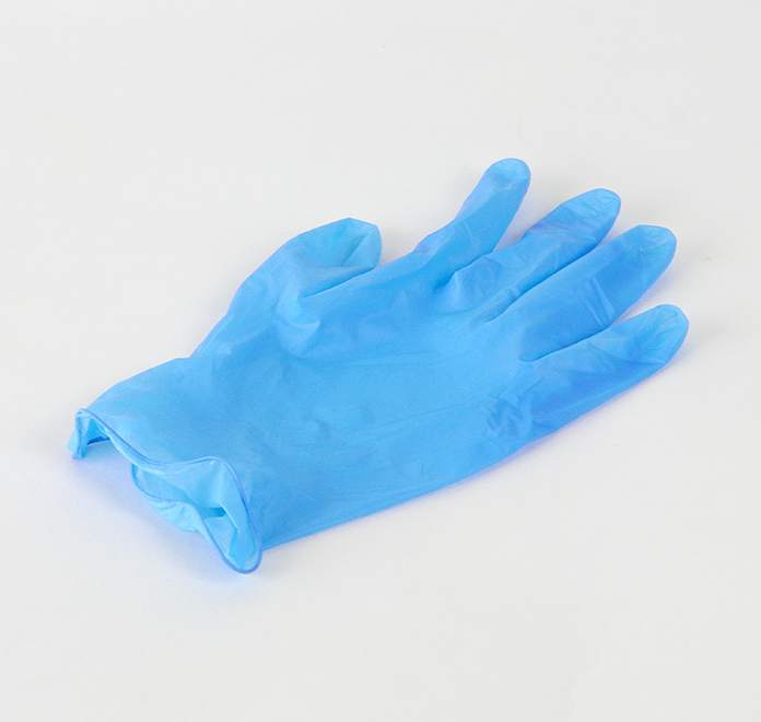 Disposable pvc gloves blue color