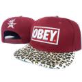 2013 Großhandel Leopard print gehorchen Snapback Cap Männer Hip-Pop-Baseball-Cap Unisex Snapback Hut Obey Hut