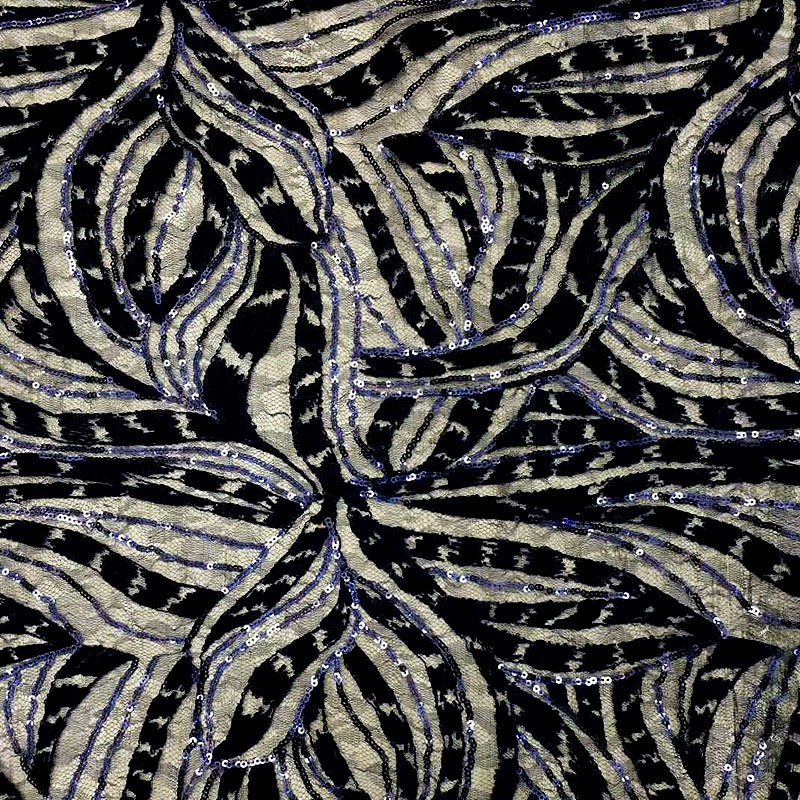 Metallic Glitter Mesh Embroidery Lace Fabric