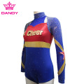 Metallic Stoff Marineblau Cheer Uniform