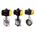 Rubber Seat Double Acting Pneumatic Butterfly Valve