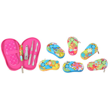 Slipper Shape PU Case Manicure Pedicure Set