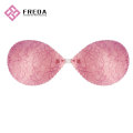 Pink Flower Print Lace Strapless Bras