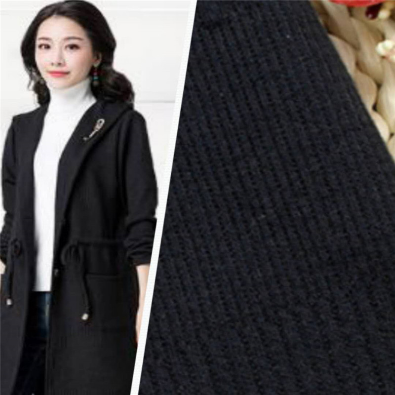 High Quality Black Jacquard Knitting Fashion Fabrics 2