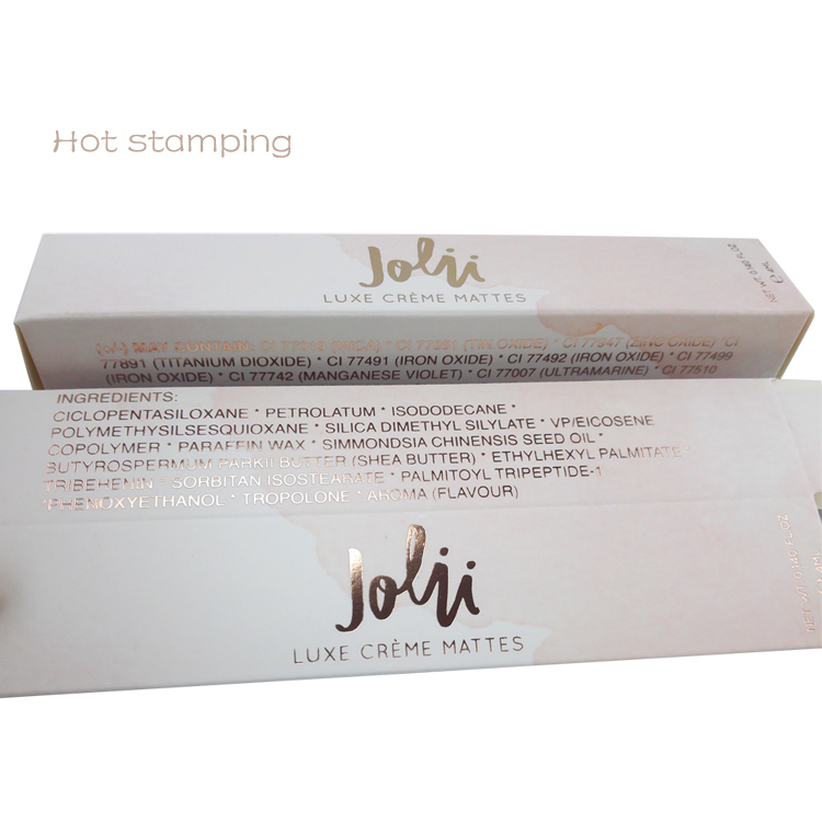 Luxury White Rose Gold Hot Stamping Lipstick Box