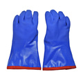 Blue PVC Coated glove cotton linning cashmere