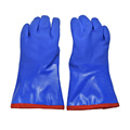 Blue PVC-beschichtete Handschuh-Baumwoll- baumwollte Kaschmir