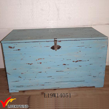 Lidded Large Pretty Wooden Crate Box Table