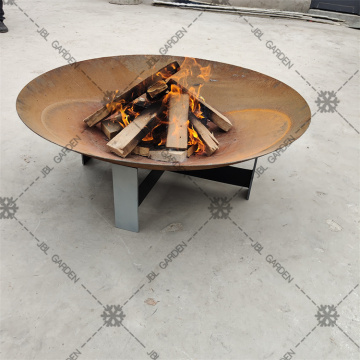 Corten Steel and Water Bowl BBQ Fire Pit