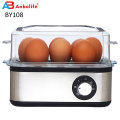 Hervidor de huevos eléctrico de tortilla y hervido medio suave con zumbador de apagado automático y bandeja de acero inoxidable Hervidor de huevos con capacidad para 7 huevos