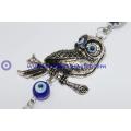 Blue evil eye owl pendant car decoration