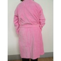 100%cotton kimono collar velour robe