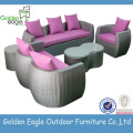 Round Rattan Farbe Optional Sofa mit Couchtisch