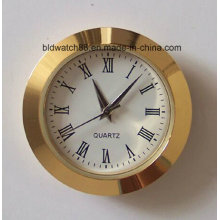 Personnalisé Analog Quartz Alloy Metal Mini Clock Insert 27mm