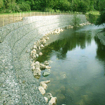 Treillis métallique hexagonal revêtu Gabion