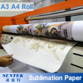 A3 A4 rollo impresión del traspaso térmico papel de la sublimación textil