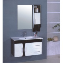 Muebles del gabinete de cuarto de baño del PVC de los 90cm (B-505B)