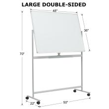 Large Reversible Double Sided Mobile White board Stand