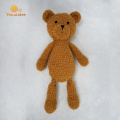 Factory Handmade Baby Crochet Toy Brown Teddy Bear