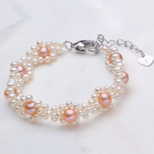 Fancy Süßwasser kultivierte Perle Armband Schmuck (E150033)