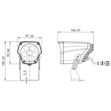 Luz de inundación LED impermeable 12W